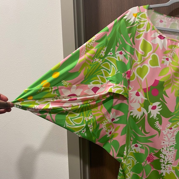 TRINA TURK Floral La Palma Swim Tunic Size Medium Cover-Up Tropical Resortwear - Picture 4 of 10